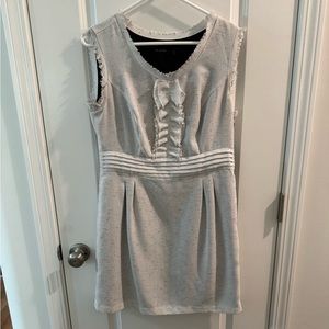 The Limited Business Dress - Grey & White -Side Zipper